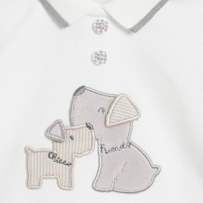 Boys Grey Printed Sweater with Leggings image number 4